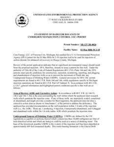 Enhanced oil recovery / Injection well / Water supply / Environment of the United States / Water / Safe Drinking Water Act / Water supply and sanitation in the United States / Title 40 of the Code of Federal Regulations