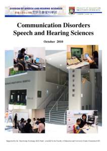 Communication Disorders Speech & Hearing Sciences