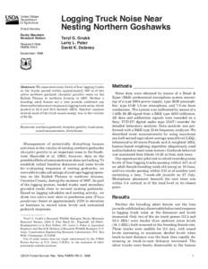 Logging truck noise near nesting northern goshawks