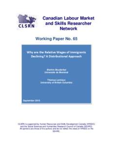 Why are Relative Earnings of Immigrants Declining