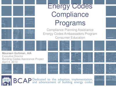 Energy Codes Compliance Programs Compliance Planning Assistance Energy Codes Ambassadors Program Consumer Education