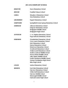 [removed]EXEMPLARY SCHOOLS BRAXTON Davis Elementary School  BROOKE