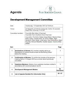 Agenda Development Management Committee Date