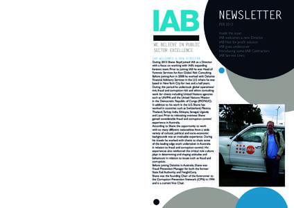 NEWSLETTER  IAB SERVICES LINE IAB provides are range of services to Commonwealth, State and Local government entities and Not for Profit service providers.