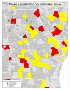 Changes in school district rural locale status: Georgia