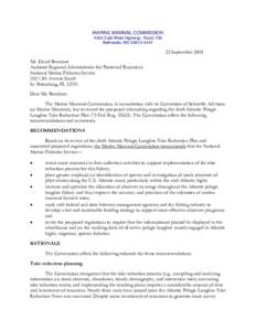 MARINE MAMMAL COMMISSION 4340 East-West Highway, Room 700 Bethesda, MD[removed]September 2008 Mr. David Bernhart