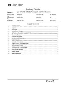 Advisory Circular Subject: Issuing Office: Standards