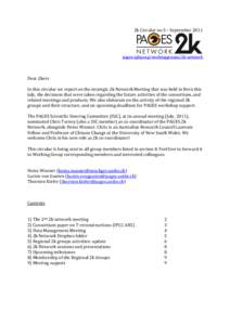 2k	
  Circular	
  no.5	
  –	
  September	
  2011	
    	
   pages-­‐igbp.org/workinggroups/2k-­‐network	
  