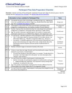 Participant Flow Data Preparation Checklist