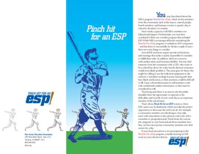 You  Pinch hit for an ESP  New Jersey Education Association