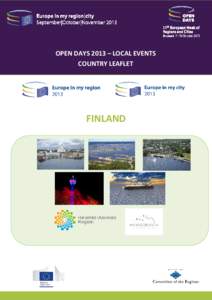 OPEN DAYS 2013 – LOCAL EVENTS COUNTRY LEAFLET FINLAND  INDEX