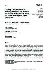 research-article2016 HEA0010.1177/1363459316638542HealthCreighton et al.  Article