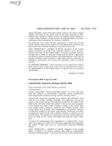 Government / Medicare / Charter school / Organization of Chinese Americans / George W. Bush / Education / National Airborne Day / United States / Asian American culture / Asian Pacific American Heritage Month