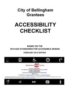 City of Bellingham Grantees ACCESSIBILITY CHECKLIST BASED ON THE