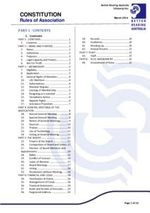 Better Hearing Australia (Victoria) Inc. CONSTITUTION Rules of Association