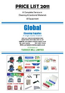 PRICE LIST 2011 A Complete Service in Cleaning & Janitorial Materials & Equipment  Global