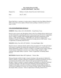 Manipulative therapy / Criminal law / Probation / Punishments / Doctor of Medicine / Texas Medical Board / Medical prescription / Osteopathic medicine in the United States / Doctor / Medicine / Education / Health