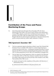Chapter 5: Contribution of the Truce and Peace Monitoring Groups