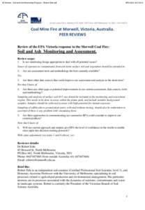 1B Review - Soil and Ash Monitroing Program - Robert Edis.pdf  EPA[removed]Ernest Jones Drive, Macleod VIC 3085 | GPO Box 4395 Melbourne Vic 3001 | DX[removed]