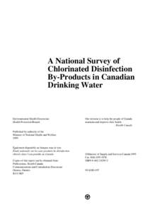 A National Survey of Chlorinated Disinfection By-Products in Canadian Drinking Water