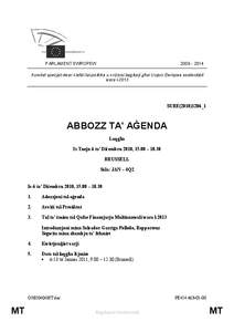 [removed]PARLAMENT EWROPEW Kumitat speċjali dwar l-isfidi tal-politika u r-riżorsi baġitarji għal Unjoni Ewropea sostenibbli wara l-2013