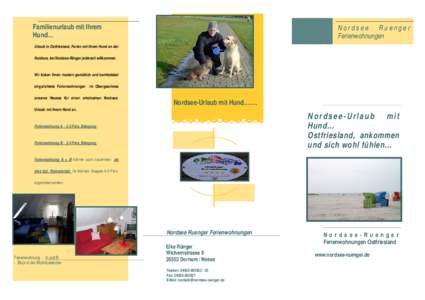 Familienurlaub mit Ihrem Hund… Nordsee Ruenger Ferienwohnungen