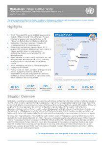Madagascar: Tropical Cyclone Haruna Office of the Resident Coordinator Situation Report No. 3 (as of 26 February 2013)
