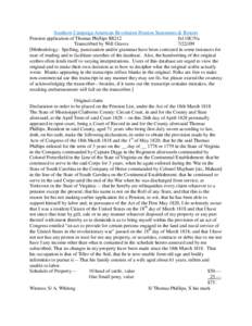 Southern Campaign American Revolution Pension Statements & Rosters Pension application of Thomas Phillips R8212 fn11SC/Va Transcribed by Will Graves[removed]Methodology: Spelling, punctuation and/or grammar have been c