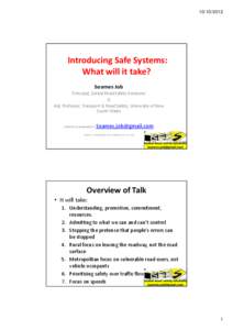 Microsoft PowerPoint - SafeSystems.What will it take.Tarffinz,Auchland.2012