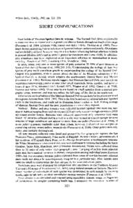 Wilson Bull., 104(2), 1992, pp[removed]SHORT COMMUNICATIONS Food habits of Mexican SpottedOwls in Arizona.-The Spotted Owl (Strix occident&) is most common in mature and old-growth coniferous forests throughout much of