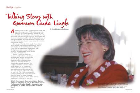 Maui Style ❘ LivingMaui  Talking Story with Governor Linda Lingle A