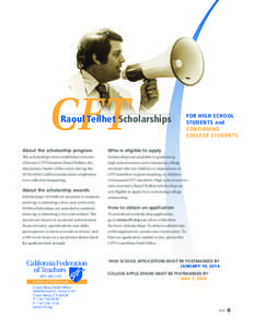 CFT  Raoul Teilhet Scholarships