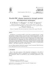 Parallel Computing±314  www.elsevier.com/locate/parco Applications