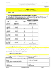 ROSE 25  TREN/E3[removed]Inventory and compiling of an European Good Practice Guide on Road Safety Education targeted at Young People Please don’t fill in