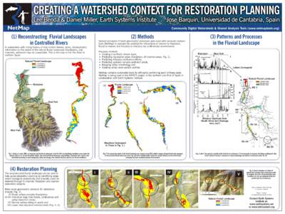 Creating a Watershed Context for Restoration Planning Lee Benda & Daniel Miller, Earth Systems Institute Jose Barquin, Universidad de Cantabria, Spain Community Digital Watersheds & Shared Analysis Tools (www.netmaptool