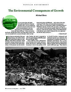 P O P U L A R  G O V E R N M E N T The Environmental Consequences of Growth