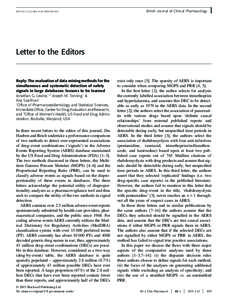 DOI:[removed]j[removed]02510.x  British Journal of Clinical Pharmacology Letter to the Editors