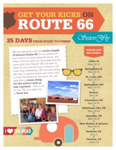 GET YOUR KICKS ON  ROUTEDAYS FROM START TO FINISH length We are planning a trip the entire