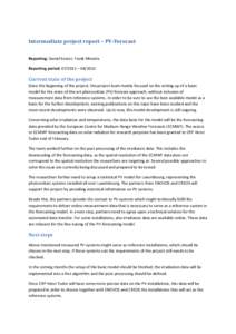 Statistics / Photovoltaic system / Forecasting / Weather forecasting / Technology / Prediction / Photovoltaics / Statistical forecasting / European Centre for Medium-Range Weather Forecasts