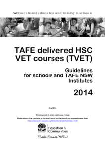 vet vocational education and training in schools