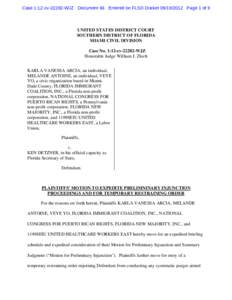 Case 1:12-cv[removed]WJZ Document 66 Entered on FLSD Docket[removed]Page 1 of 9  UNITED STATES DISTRICT COURT SOUTHERN DISTRICT OF FLORIDA MIAMI CIVIL DIVISION Case No. 1:12-cv[removed]WJZ