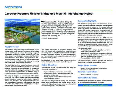 Greater Vancouver Regional District / Pitt River Bridge / Port Coquitlam / British Columbia Highway 7B / Gateway Program / High-occupancy vehicle lane / British Columbia Highway 7 / Traffic congestion / Coquitlam / Transport / Land transport / British Columbia