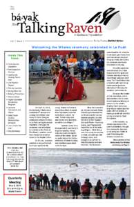 May 2013 Vol. 7, Issue 4  Welcoming the Whales ceremony celebrated in La Push