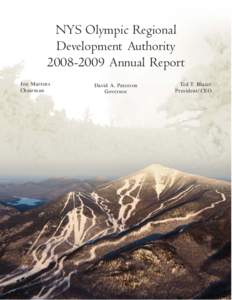 NYS Olympic Regional Development Authority[removed]Annual Report Joe Martens Chairman