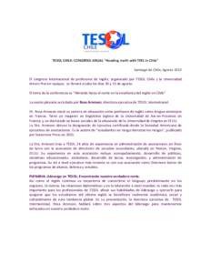 TESOL CHILE: CONGRESO ANUAL 