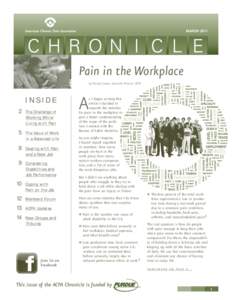 MARCH[removed]Pain in the Workplace by Penney Cowan, Executive Director, ACPA  INSIDE