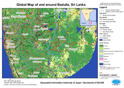 Global Map of and around Badulla, Sri Lanka Kurunegala Matale  North Western