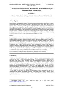 Proceedings of Metal 2004 National Museum of Australia Canberra ACT ABN[removed]–8 October[removed]A local microscopic model for the formation of silver mirroring on