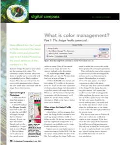 digital compass  BY ANDREW RODNEY What is color management? Part 7: The Assign Profile command