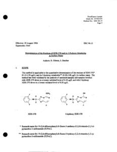 Environmental Chemistry Methods: Florasulam & 5-hydroxy Degradate